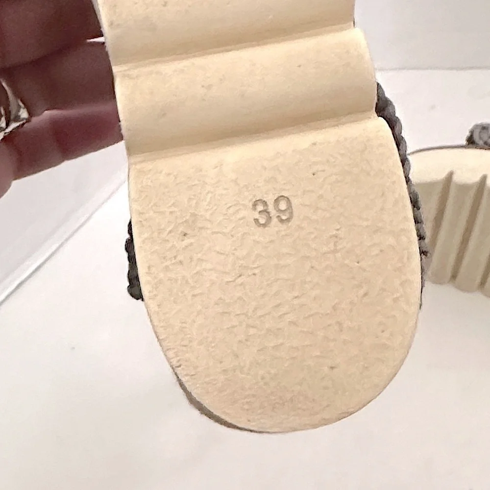 BIBI LOU X Anthropologie ARIEL WEDGE PLATFORM SANDAL IN COLOR NEUTRAL SIZE 39/8